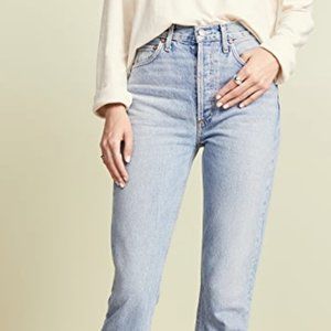 AGOLDE - Riley High Rise Straight Crop Jeans - Zephyr Wash - Size 29